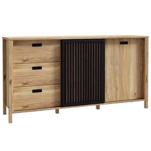 Komoda drewniana z lamelami T8-R78 ze sklepu Edinos.pl w kategorii Komody - zdjęcie 180369162
