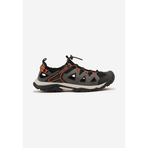 Ciemnoszare Buty Sportowe Sneakersy z Geometrycznym Wzorem Ainira ze sklepu born2be.pl w kategorii Buty sportowe męskie - zdjęcie 180369220