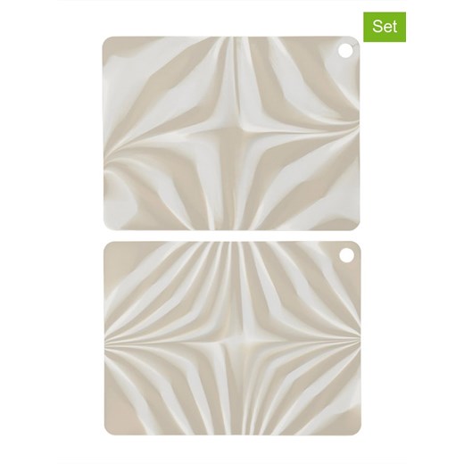 OYOY living design Podkładki (2 szt.) &quot;Zebura&quot; w kolorze kremowo-beżowym na stół - 34 x 45 cm ze sklepu Limango Polska w kategorii Podkładki na stół - zdjęcie 180370083