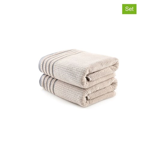 Elizabed Ręczniki prysznicowe (2 szt.) w kolorze beżowym ze sklepu Limango Polska w kategorii Ręczniki - zdjęcie 180372793