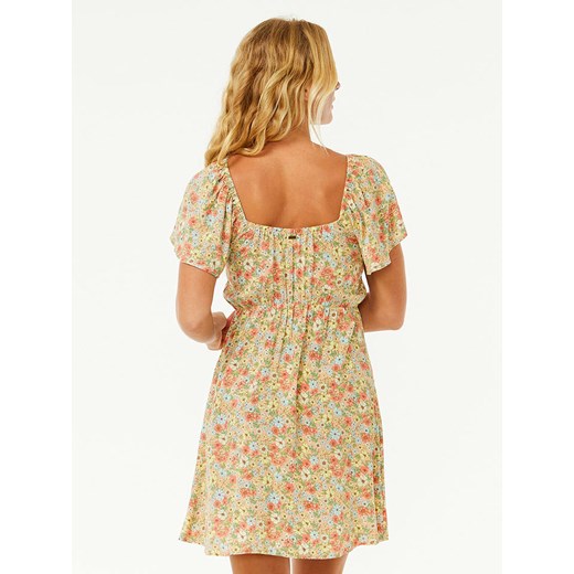 Sukienka Rip Curl z dekoltem w serek z wiskozy z krótkimi rękawami w kwiaty 