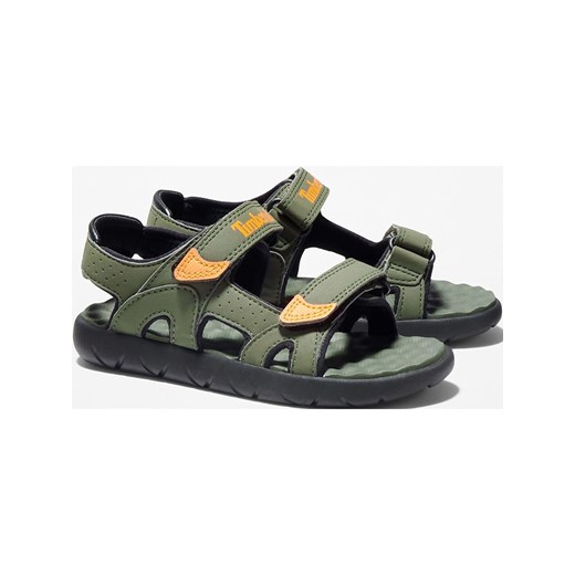 Timberland Sandały trekkingowe &quot;Perkins Row&quot; w kolorze oliwkowo-pomarańczowym ze sklepu Limango Polska w kategorii Sandały dziecięce - zdjęcie 180373864