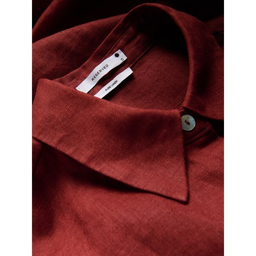 Sukienka Reserved z kołnierzykiem z krótkim rękawem 