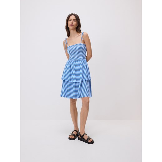 Sukienka Reserved casual na ramiączkach w paski mini 