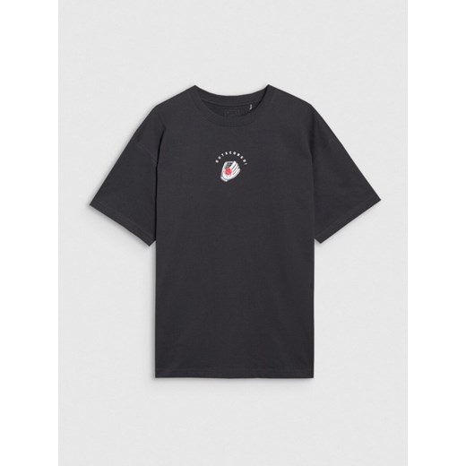 Męski t-shirt z nadrukiem 4F 4FRSS25TTSHM2981 - czarny ze sklepu Sportstylestory.com w kategorii T-shirty męskie - zdjęcie 180375194