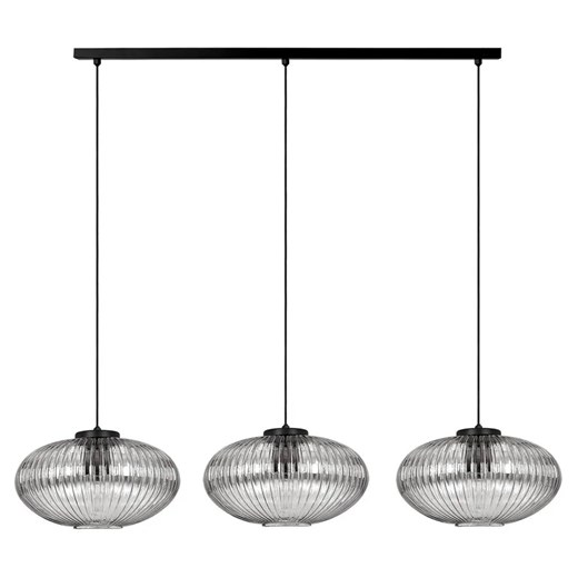 Wisząca lampa z trzema szklanymi kloszami grafitowa S6-D80 ze sklepu Edinos.pl w kategorii Lampy wiszące - zdjęcie 180375290