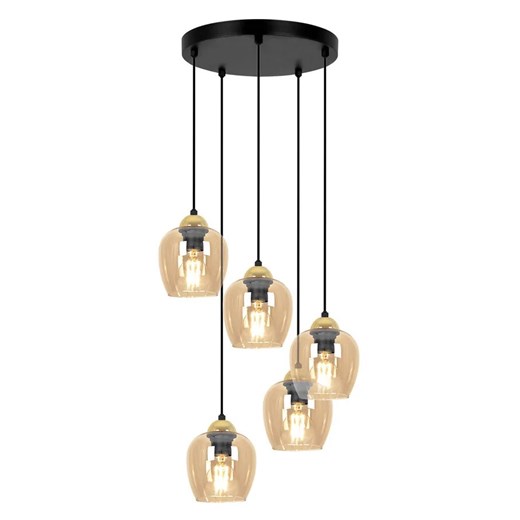 Beżowa wisząca lampa z kloszami - J051-Sotuna Lumes One Size Edinos.pl