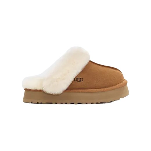 UGG Skórzane kapcie &quot;Disquette&quot; w kolorze jasnobrązowym ze sklepu Limango Polska w kategorii Kapcie damskie - zdjęcie 180376794