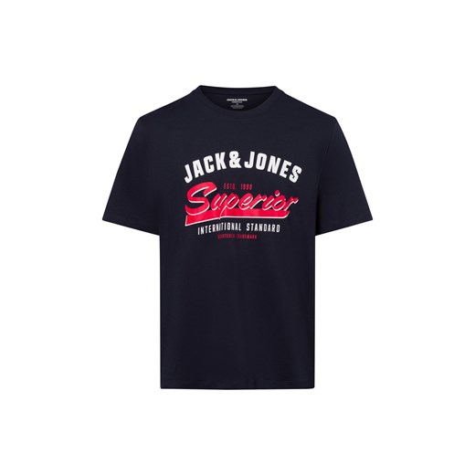 Jack & Jones Koszulka Jack &amp; Jones Mężczyźni Bawełna czarny nadruk ze sklepu vangraaf w kategorii T-shirty męskie - zdjęcie 180379954