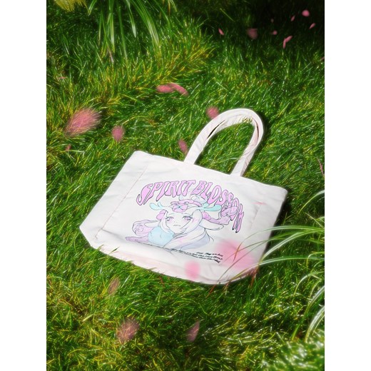 Cropp - Torba shopper z Lillią z League of Legends - kremowy Cropp Uniwersalny Cropp