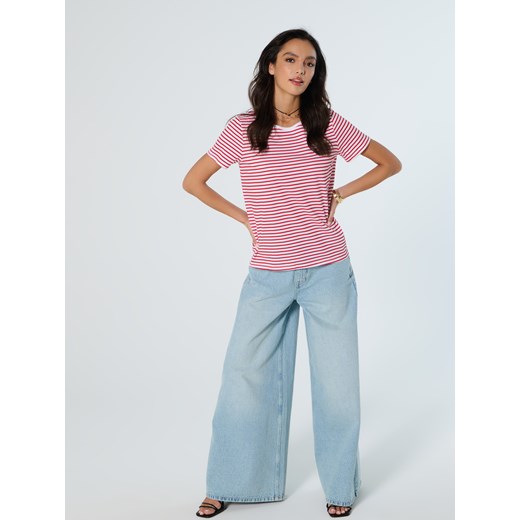 Sinsay - Koszulka w paski - czerwony Sinsay XL Sinsay