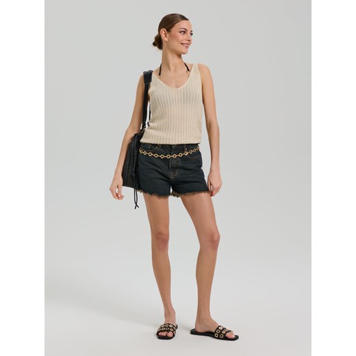 Bluzka damska Sinsay z okrągłym dekoltem 