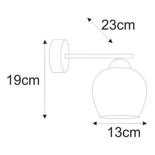 Czarno-beżowy kinkiet ścienny ze szklanym kloszem - J052-Sotuna Lumes One Size Edinos.pl