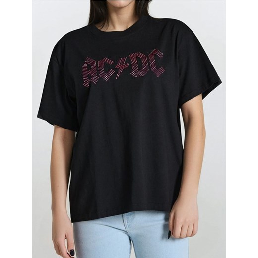 Sinsay - Koszulka AC/DC - czarny ze sklepu Sinsay w kategorii Bluzki damskie - zdjęcie 180385502