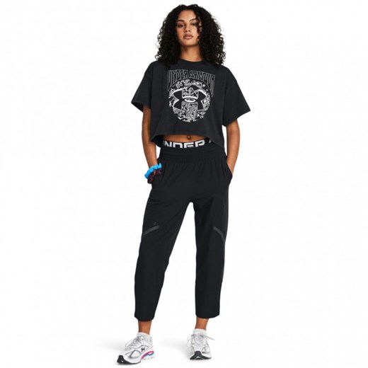 Damskie spodnie treningowe Under Armour Unstoppable Ankle Pant - czarne ze sklepu Sportstylestory.com w kategorii Spodnie damskie - zdjęcie 180389312