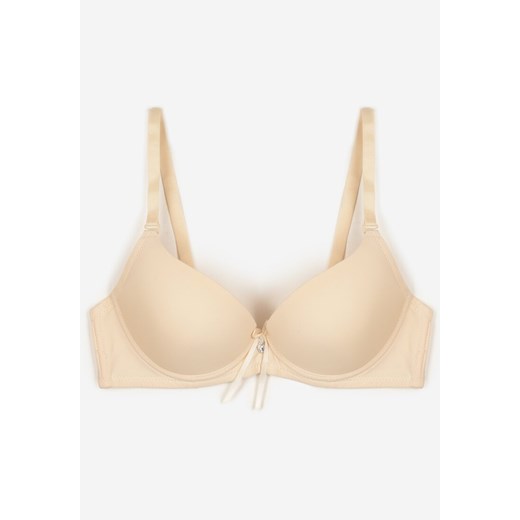 Biustonosz Born2be beżowy z aplikacją 