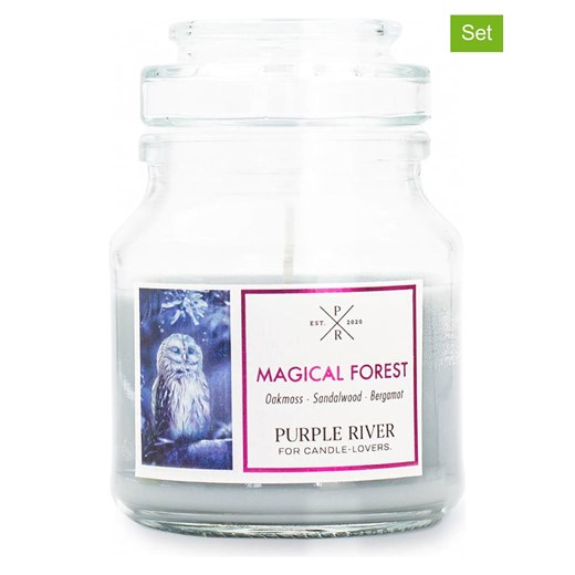 Purple River Świece zapachowe (2 szt.) &quot;Magical Forest&quot; - 113 g ze sklepu Limango Polska w kategorii Świece i dyfuzory - zdjęcie 180390021