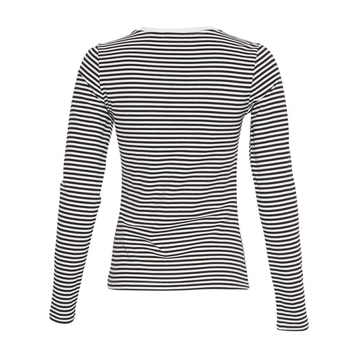 Bluzka damska wielokolorowa Moss Copenhagen bawełniana z okrągłym dekoltem z długimi rękawami 