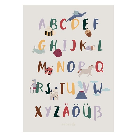 Sebra Druk artystyczny &quot;Pixie&quot; ze wzorem - 50 x 70 cm ze sklepu Limango Polska w kategorii Obrazy - zdjęcie 180393420