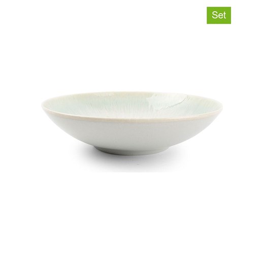 Salt and Pepper Talerze głębokie (4 szt.) &quot;Maldives&quot; w kolorze biało-miętowym - Ø 15 cm ze sklepu Limango Polska w kategorii Talerze - zdjęcie 180393612