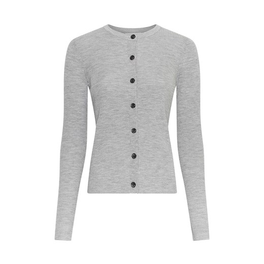 MOSS COPENHAGEN Wełniany kardigan w kolorze szarym ze sklepu Limango Polska w kategorii Swetry damskie - zdjęcie 180394421