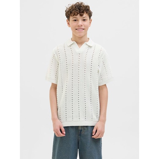 JACK &amp; JONES Junior Koszulka polo &quot;Paros&quot; w kolorze kremowym Jack & Jones Junior 176 wyprzedaż Limango Polska