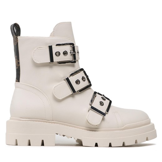 Botki Guess FL7OBI LEA10 Écru Guess 37 promocyjna cena eobuwie.pl