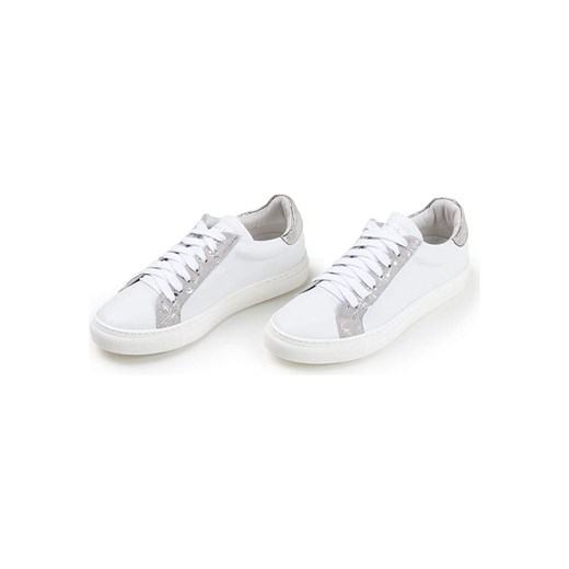 Anna Morellini Skórzane sneakersy &quot;Raffana&quot; w kolorze białym ze sklepu Limango Polska w kategorii Trampki damskie - zdjęcie 180401302