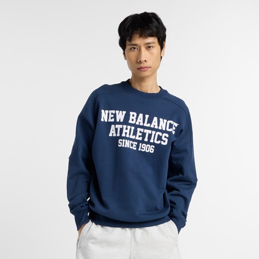 Bluza męska New Balance MT51521NNY – granatowa ze sklepu New Balance Poland w kategorii Bluzy męskie - zdjęcie 180402842