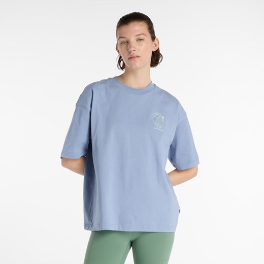 Koszulka damska New Balance WT51940DUS – niebieska ze sklepu New Balance Poland w kategorii Bluzki damskie - zdjęcie 180402843