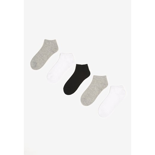 Czarno-Szare 5-pack Skarpet do Kostki Veruzi ze sklepu renee.pl w kategorii Skarpetki damskie - zdjęcie 180402964