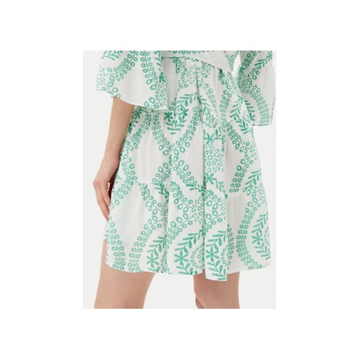 Sukienka Vero Moda mini zielona z długimi rękawami z dekoltem v 