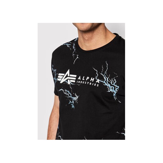 Alpha Industries T-Shirt Lightning Aop 106500 Czarny Regular Fit Alpha Industries M MODIVO