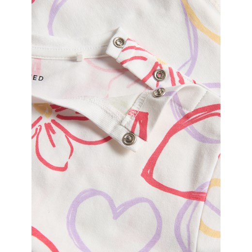 Reserved - Bawełniany t-shirt we wzory - złamana biel Reserved 98 (2-3 lata) Reserved