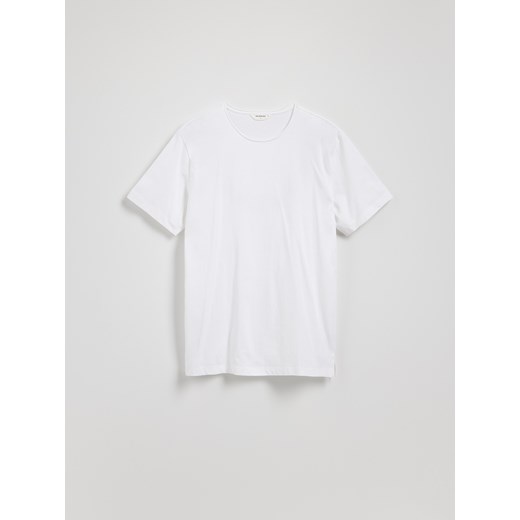 Reserved - Bawełniany t-shirt regular - biały ze sklepu Reserved w kategorii T-shirty męskie - zdjęcie 180405140