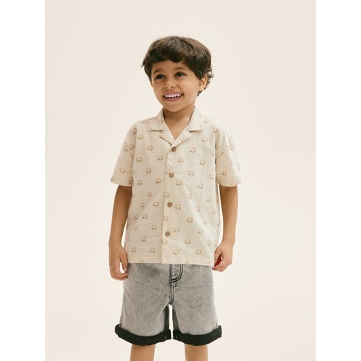 Reserved - Koszula oversize z nadrukiem - złamana biel Reserved 86 (12-18 m.) Reserved