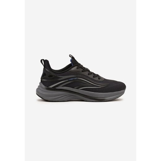 Czarno-Niebieskie Buty Sportowe Sneakersy na Piankowej Podeszwie Linasela ze sklepu born2be.pl w kategorii Buty sportowe męskie - zdjęcie 180406201