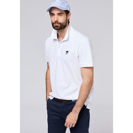 T-shirt męski Polo Sylt z krótkim rękawem biały casual 