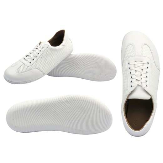 Barefoot skórzane minimalistyczne półbuty męskie białe Wasak 0742 ze sklepu ulubioneobuwie w kategorii Półbuty męskie - zdjęcie 180410982