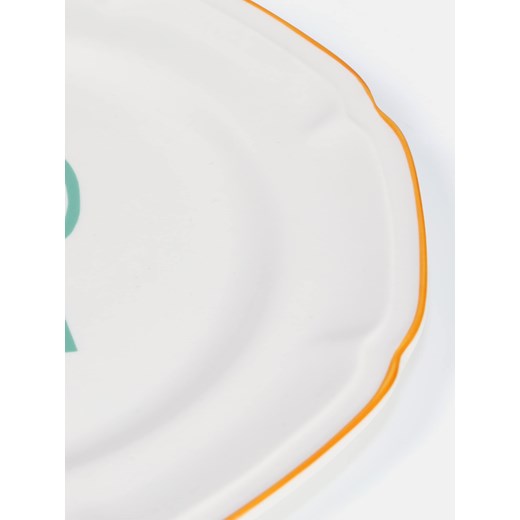 Sinsay - Talerz z napisem i kolorową obwódką - błękitny Sinsay One Size Sinsay