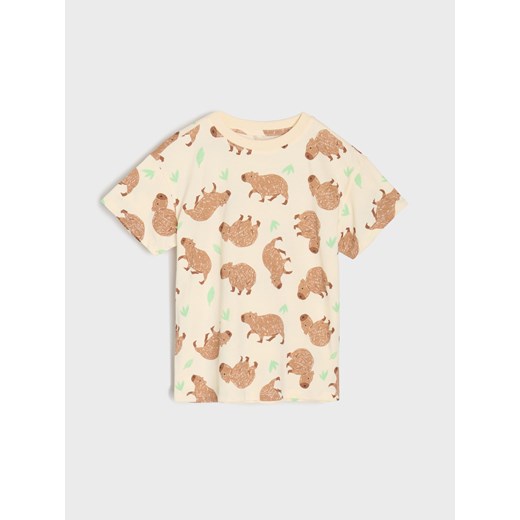 Sinsay - Koszulki 2 pack - kremowy Sinsay 104 Sinsay