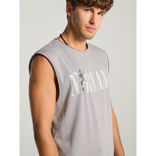 Sinsay - Tank top Nirvana - szary Sinsay XS Sinsay
