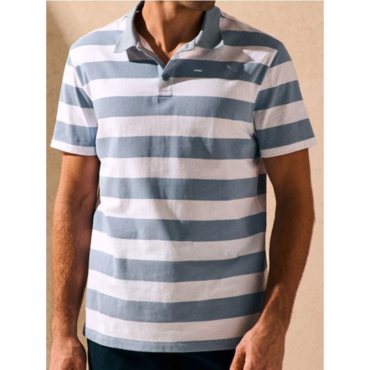 Sinsay - Koszulka polo w paski - kremowy ze sklepu Sinsay w kategorii T-shirty męskie - zdjęcie 180413940