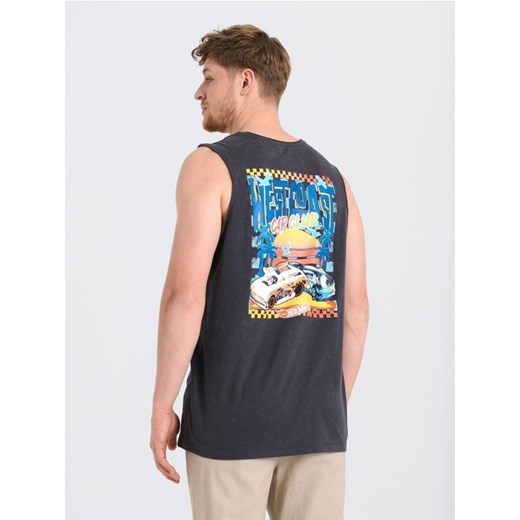 Sinsay - Tank top z nadrukiem na plecach - szary ze sklepu Sinsay w kategorii T-shirty męskie - zdjęcie 180414004