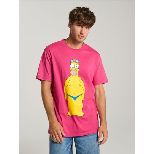 Sinsay - Koszulka The Simpsons - różowy ze sklepu Sinsay w kategorii T-shirty męskie - zdjęcie 180414052