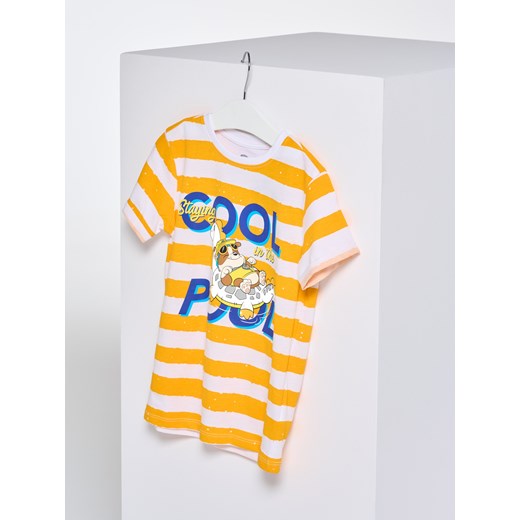 Sinsay - Koszulka w paski z kolorowym nadrukiem PAW Patrol - biały Sinsay 122 Sinsay