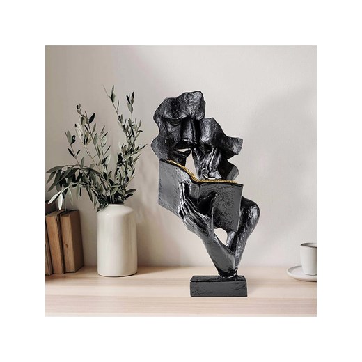 Scandinavia Concept Dekoracyjna figurka &quot;Lecteur&quot; w kolorze czarnym - 20 x 36 x 15 cm ze sklepu Limango Polska w kategorii Dekoracje - zdjęcie 180416011