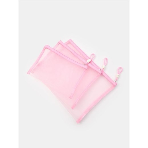 Sinsay - Kosmetyczki 3 pack - różowy Sinsay One Size Sinsay