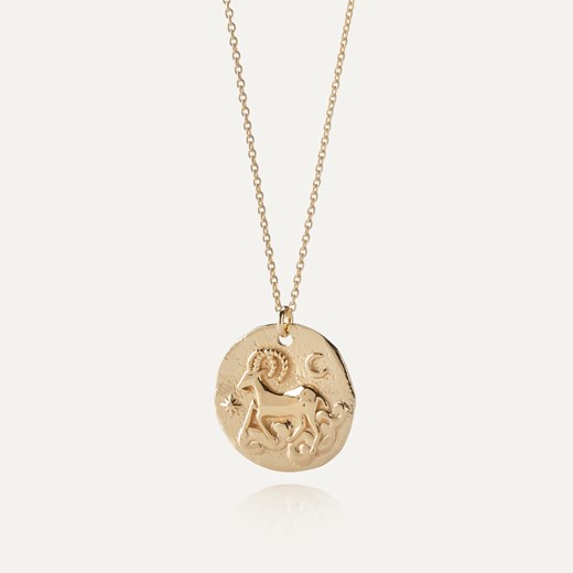 Srebrny naszyjnik znak zodiaku - koziorożec w złotym pokryciu ze sklepu GIORRE w kategorii Naszyjniki - zdjęcie 180417394