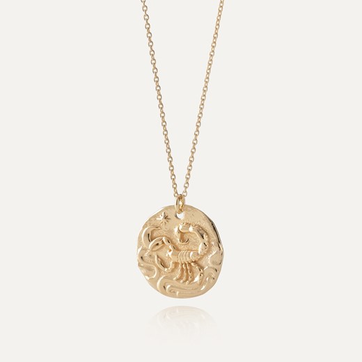 Srebrny naszyjnik znak zodiaku - skorpion w złotym pokryciu ze sklepu GIORRE w kategorii Naszyjniki - zdjęcie 180417403